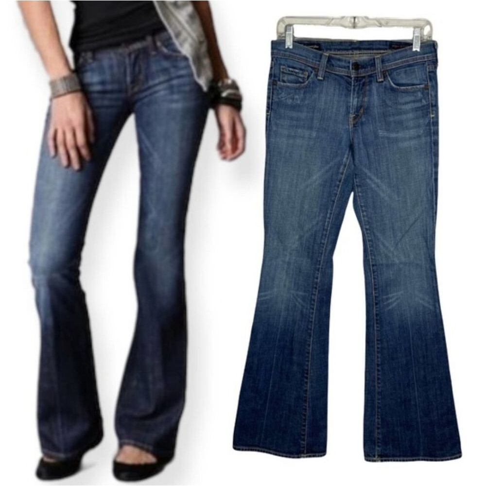 CITIZENS OF HUMANITY Distressed Ingrid 002 Low Waist Flair Jeans Stretch 27